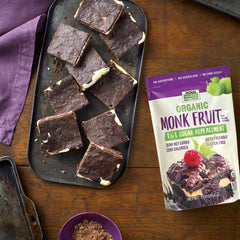 NOW Real Food Monk Fruit with Erythritol, Organic Powder - 1 lb.- 454g