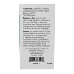 NOW Essential Oils Peppermint Essential Oil Blend Organic Roll-On - 10 ml