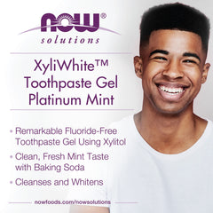 NOW Solutions Xyliwhite Platinum Mint Toothpaste Gel with Baking Soda - 181g