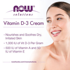 NOW Solutions Vitamin D-3 Cream - 118ml (4 fl. oz.)