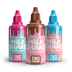 Tru Hydration Milkshake Enhancer Strawberry, Chocolate & Bubblegum - 45ml (3 Pack)