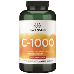 Swanson C-1000 - Vitamin C with Rose Hips 1,000mg  - 90 Vegan Capsules