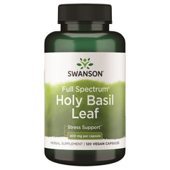 Swanson Full Spectrum Holy Basil Leaf 400mg - 120 Vegan Capsules