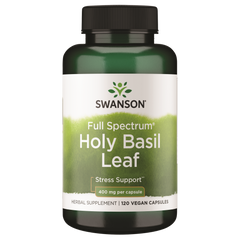 Swanson Full Spectrum Holy Basil Leaf 400mg - 120 Vegan Capsules