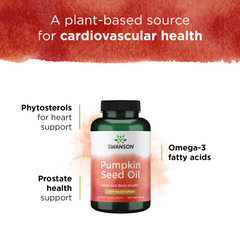 Swanson Pumpkin Seed Oil 1,000 mg - 100 Softgels