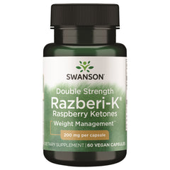 Swanson Double Strength Razberi-K Raspberry Ketones 200mg - 60 Vegan Capsules