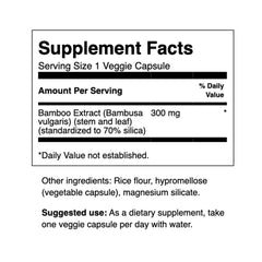 Swanson Bamboo Extract 300mg - 60 Vegan Capsules