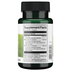 Swanson Premium Full Spectrum Green, White & Black Tea Complex - 60 Capsules