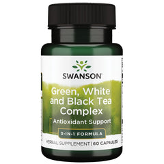 Swanson Premium Full Spectrum Green, White & Black Tea Complex - 60 Capsules