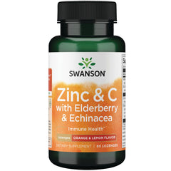 Swanson Zinc & C Lozenges w/ Elderberry & Echinacea - 60 Lozenges