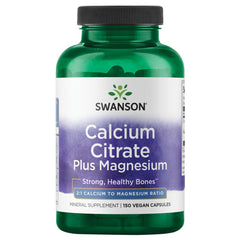 Swanson Calcium Citrate Plus Magnesium - 150 Vegan Capsules