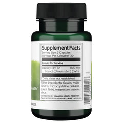 Swanson Slippery Elm Bark 400 mg - 60 Capsules