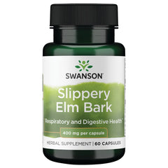 Swanson Slippery Elm Bark 400 mg - 60 Capsules