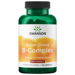 Swanson Super Stress, B-Complex With Vitamin C - 100 Capsules