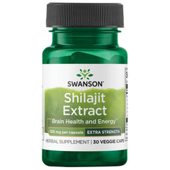 Swanson Shilajit Extract - Extra Strength 100 mg - 30 Veg Caps