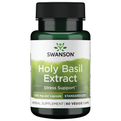 Swanson Holy Basil Extract - Standardized 400mg - 60 Veg Caps