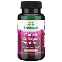 Swanson Type I Hydrolyzed Marine Collagen Peptides 400 mg - 60 Capsules