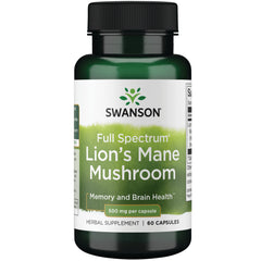 Swanson Full Spectrum Lion's Mane Mushroom - 60 Capsules