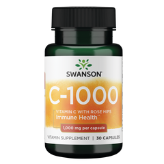Swanson C-1000 - Vitamin C with Rose Hips 1,000mg  - 30 Capsules