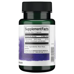 Swanson Chromium Picolinate 200mcg - 100 Vegan Capsules