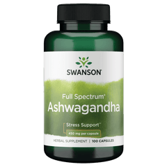 Swanson Full Spectrum Ashwagandha 450mg - 100 Capsules