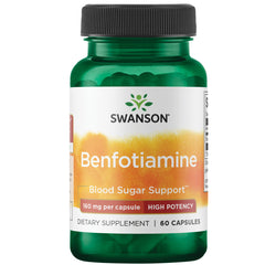 Swanson Benfotiamine - High Potency 160 mg - 60 Capsules