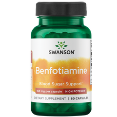 Swanson Ultra Benfotiamine - High Potency 160 mg - 60 Capsules